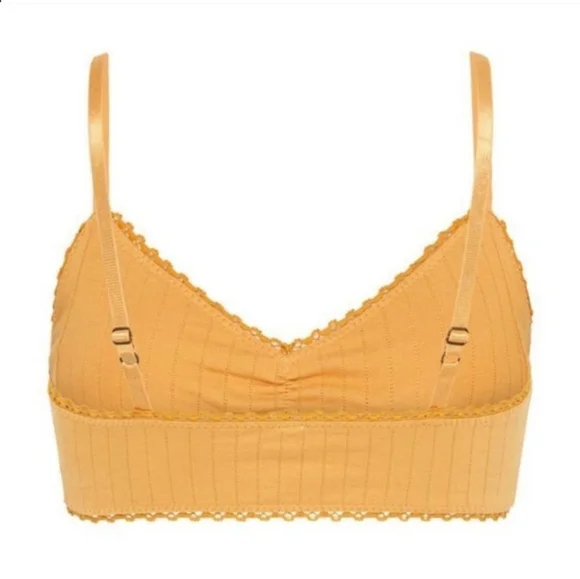 New spell designs Lana organic cotton bralette M sunflower yellow saffron bra - Picture 12 of 16